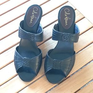 Cole Haan Leather Strap Wedges